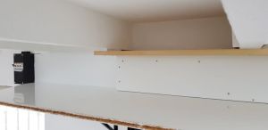 photo of shelf after final coat of resin